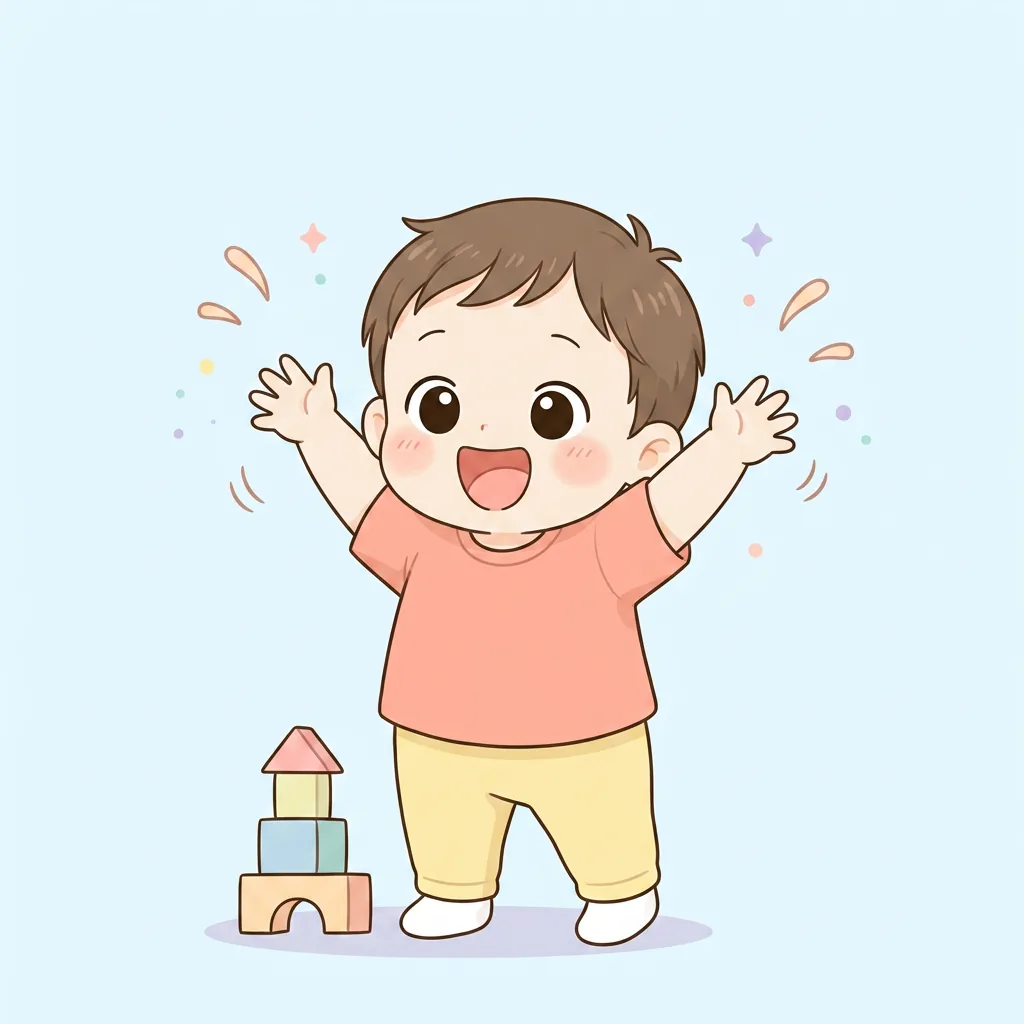 울먹이며 바닥에 앉은 아이 곁에서 부모가 낮은 자세로 기다려 주는 장면